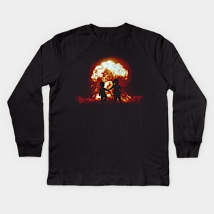 mushroom cloud - no future Kids Long Sleeve T-Shirt